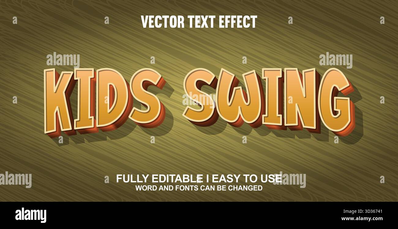 Editable Vector Text Effect Stock Vector