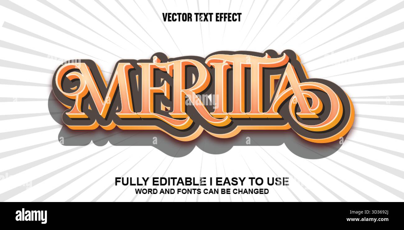 Editable Vector Text Effect Stock Vector Image & Art - Alamy