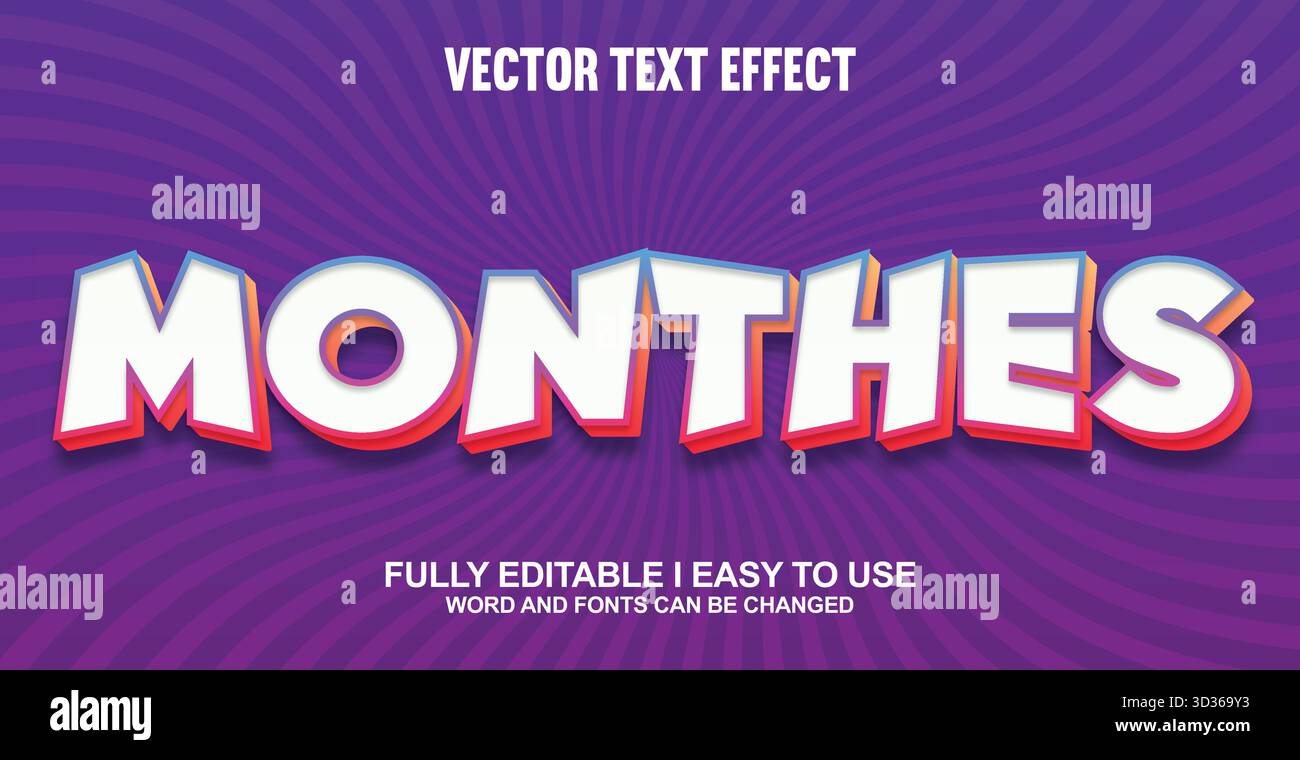 Editable Vector Text Effect Stock Vector