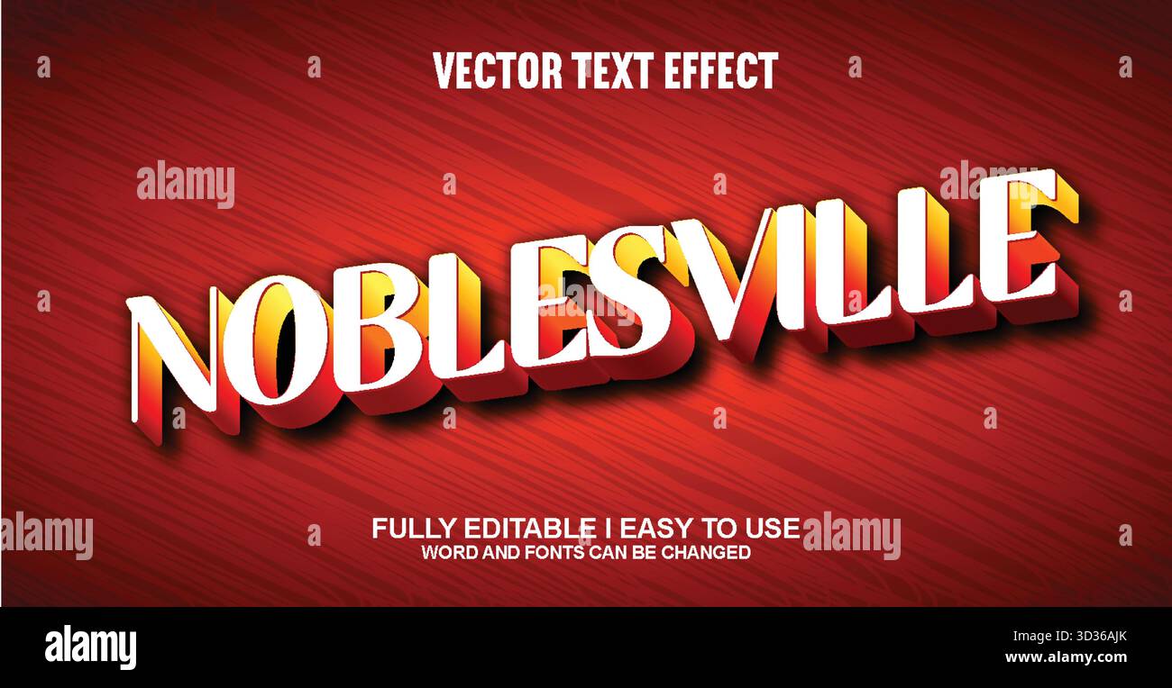 Editable Vector Text Effect Stock Vector