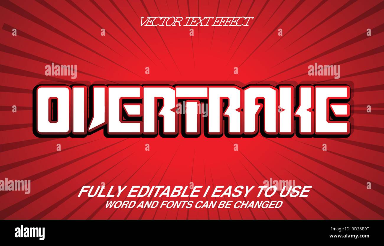 Editable Vector Text Effect Stock Vector
