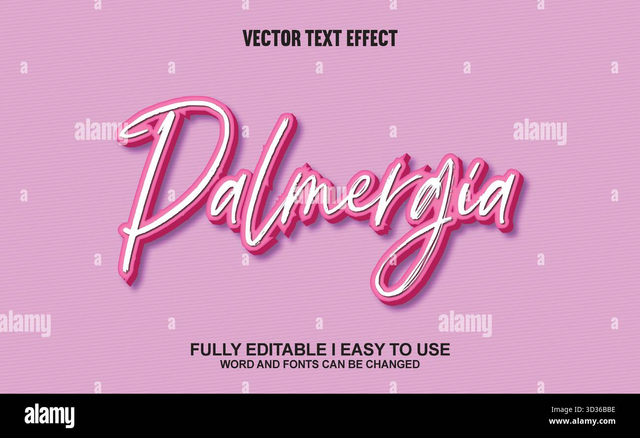 Editable Vector Text Effect Stock Vector