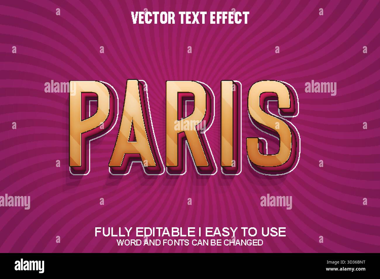 Editable Vector Text Effect Stock Vector