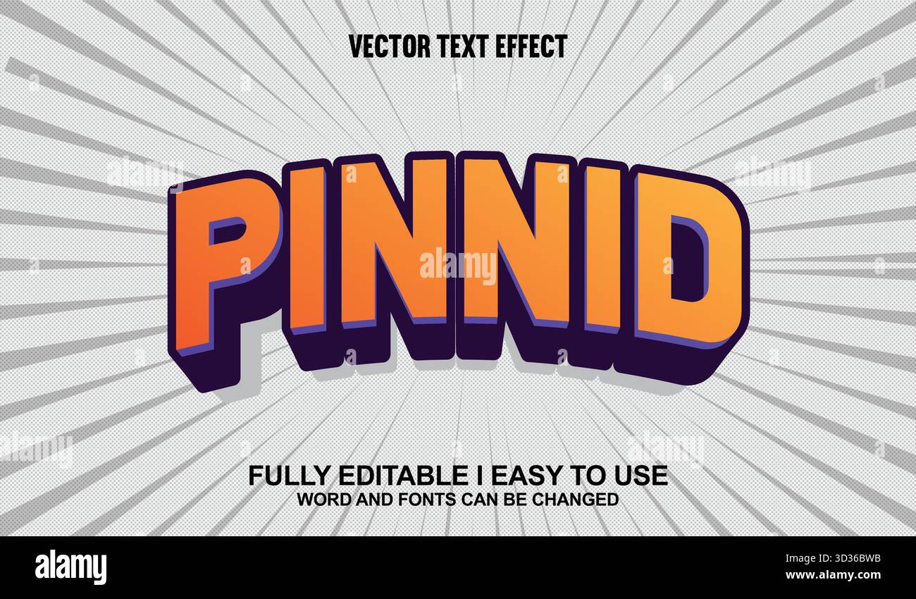 Editable Vector Text Effect Stock Vector Image & Art - Alamy