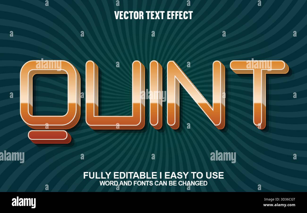 Editable Vector Text Effect Stock Vector