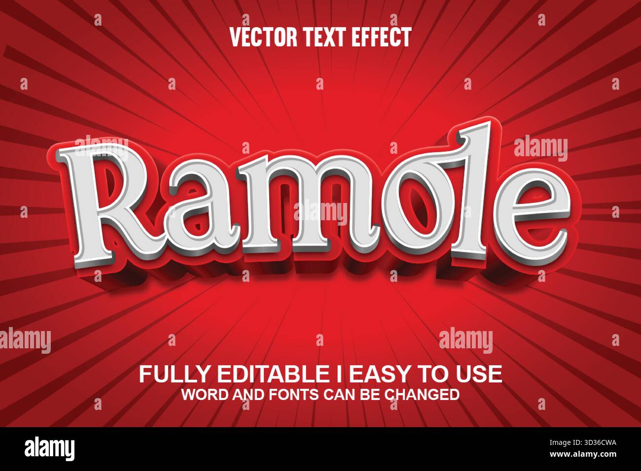 Editable Vector Text Effect Stock Vector