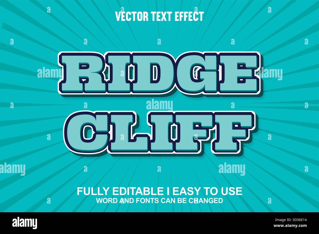 Editable Vector Text Effect Stock Vector