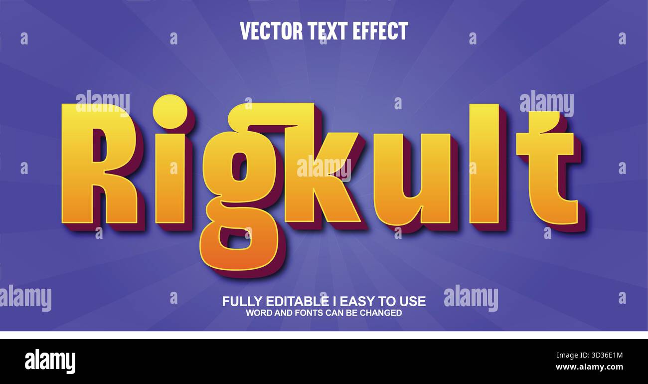 Editable Vector Text Effect Stock Vector Image & Art - Alamy