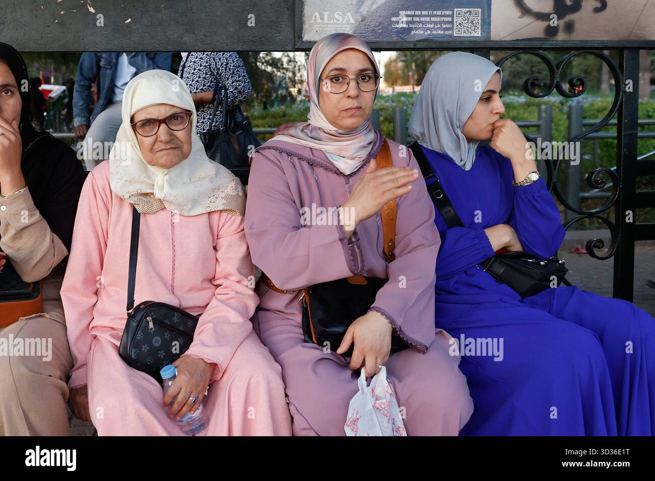 Muslim women in Marrakech, Morocco Stock Photo