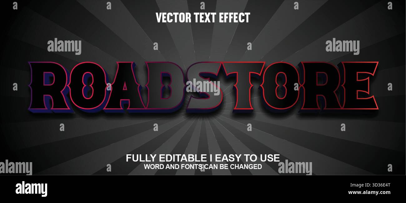 Editable Vector Text Effect Stock Vector Image & Art - Alamy