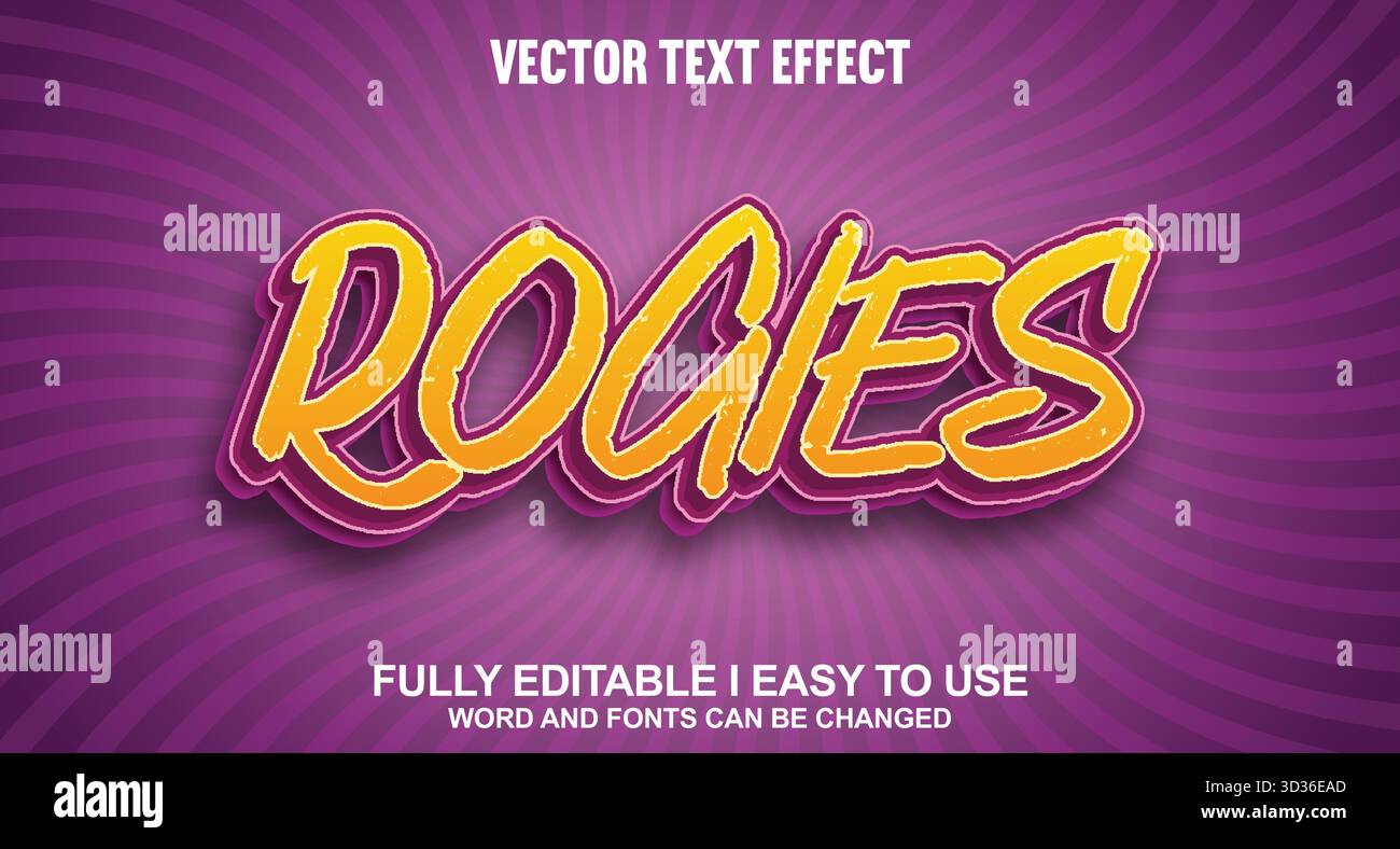Editable Vector Text Effect Stock Vector