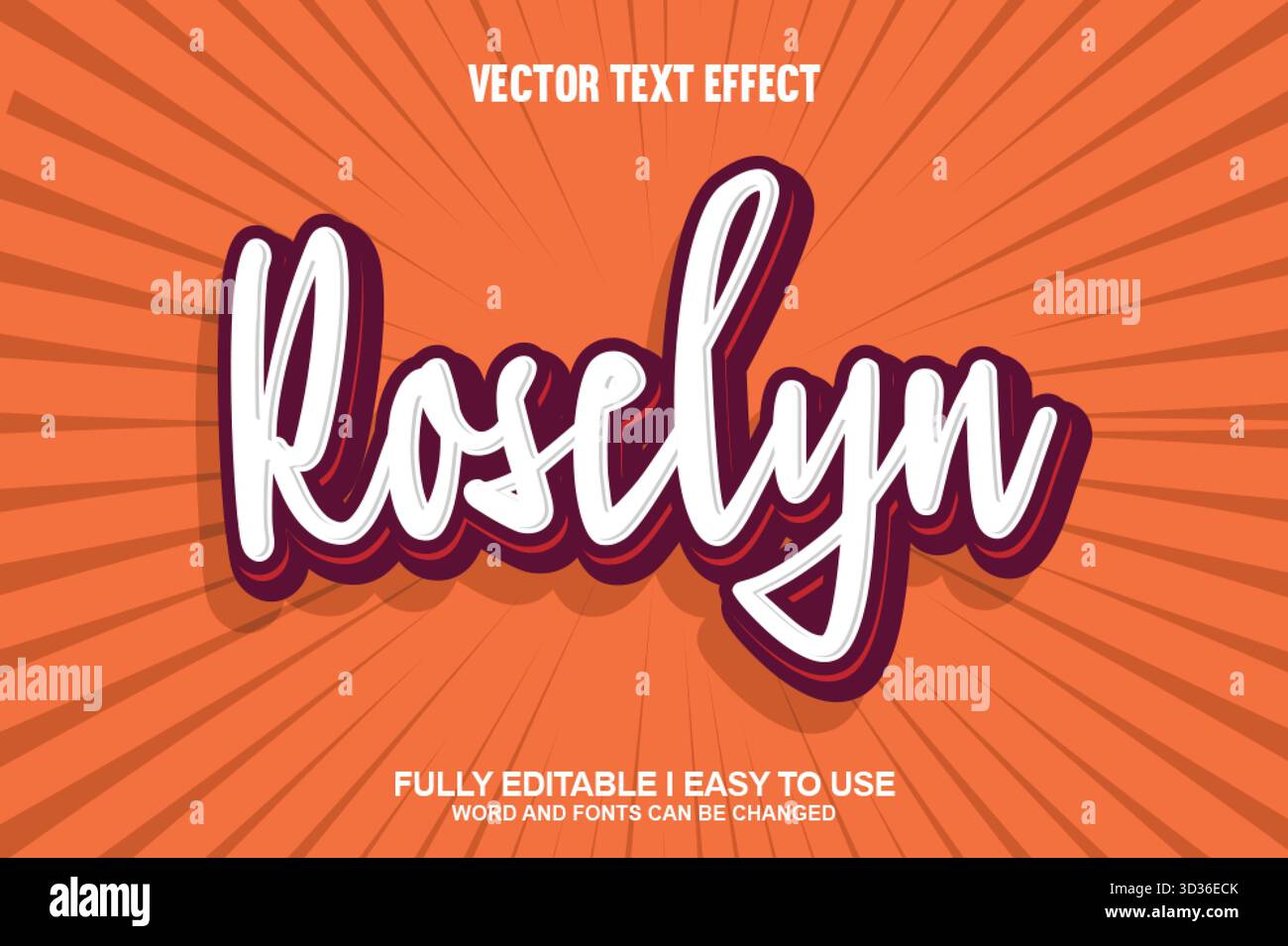 Editable Vector Text Effect Stock Vector Image & Art - Alamy