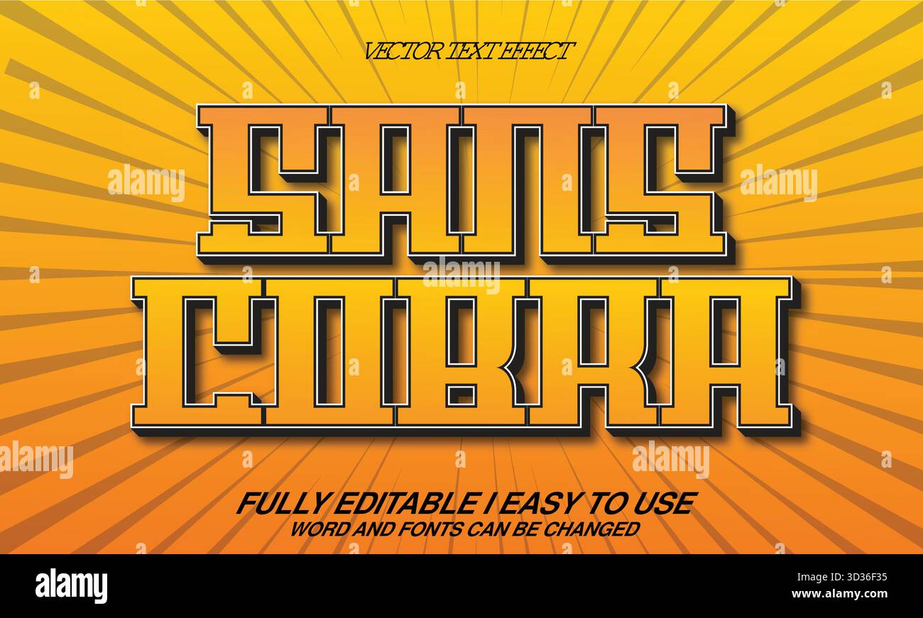 Editable Vector Text Effect Stock Vector