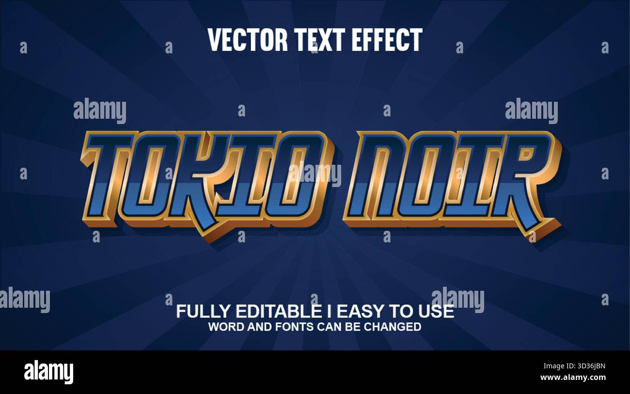 Editable Vector Text Effect Stock Vector