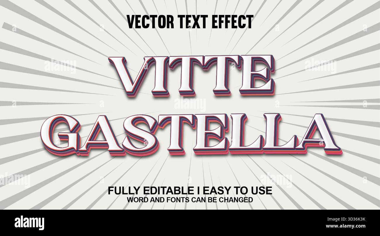Editable Vector Text Effect Stock Vector Image & Art - Alamy