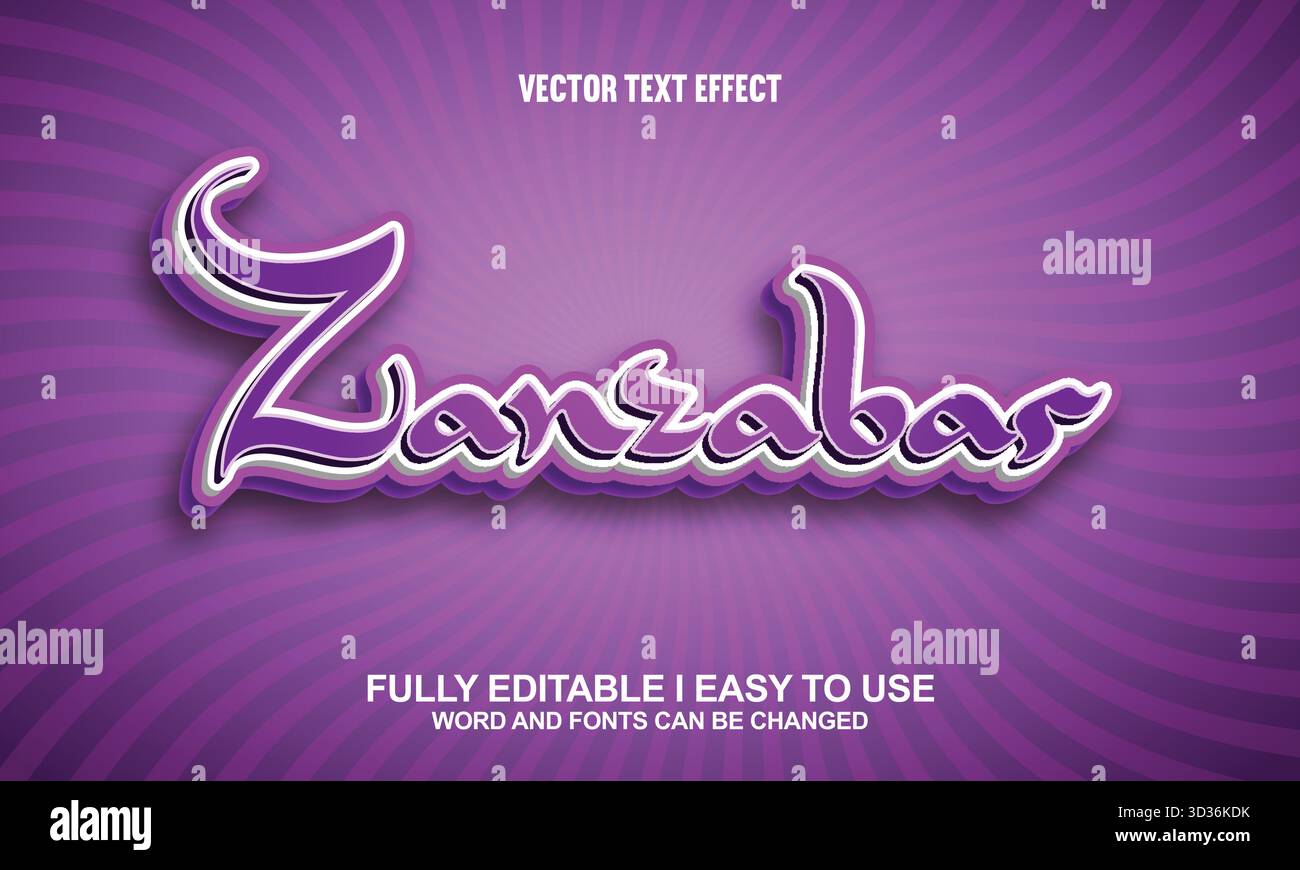 Editable Vector Text Effect Stock Vector
