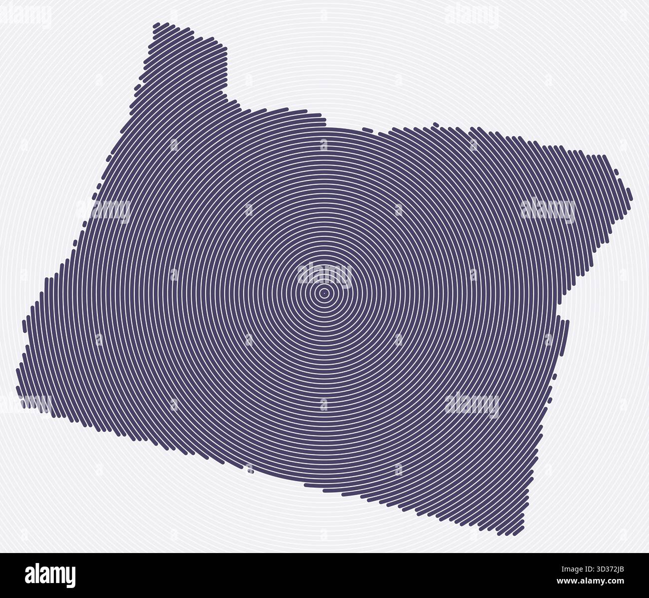 Oregon shape rings. State map formed by stacked circles. Oregon ...