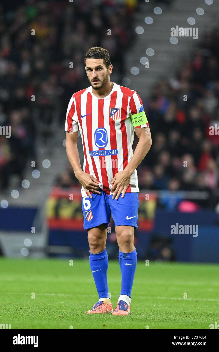 Madrid, Spain. 05th Nov, 2025. Jorge Resurrección Merodio, known as Koke of Atletico de Madrid seen during the UEFA Champions League match between Atletico de Madrid and R Union Saint Gilloise at Estadio Metropolitano. Final score; Atletico de Madrid 3-1 R Union Saint Gilloise Credit: SOPA Images Limited/Alamy Live News Stock Photo