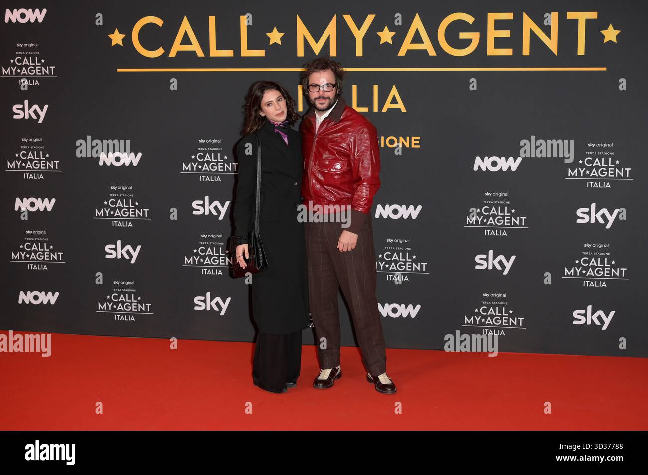 Rome, Italy. 04th Nov, 2025. Emanuela Capello (l) and Guglielmo Scilla (r) attend the red carpet of Sky tv program Call my agent Italia terza stagione. Credit: SOPA Images Limited/Alamy Live News Stock Photo