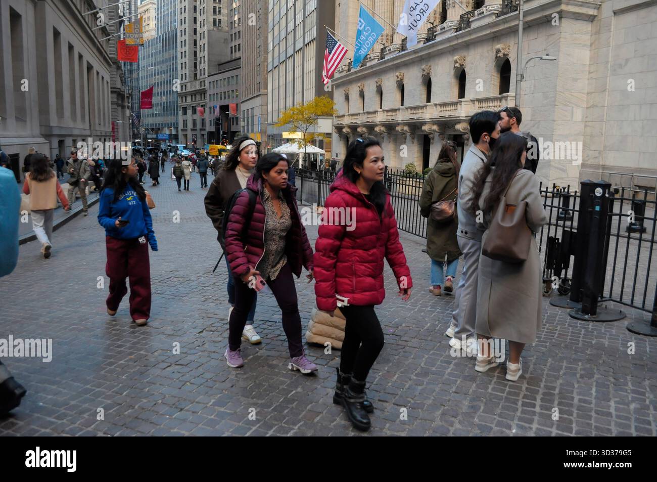 New York, United States. 04th Nov, 2025. People walk past the New York Stock Exchange in the Financial District in Manhattan, New York City. Credit: SOPA Images Limited/Alamy Live News Stock Photo