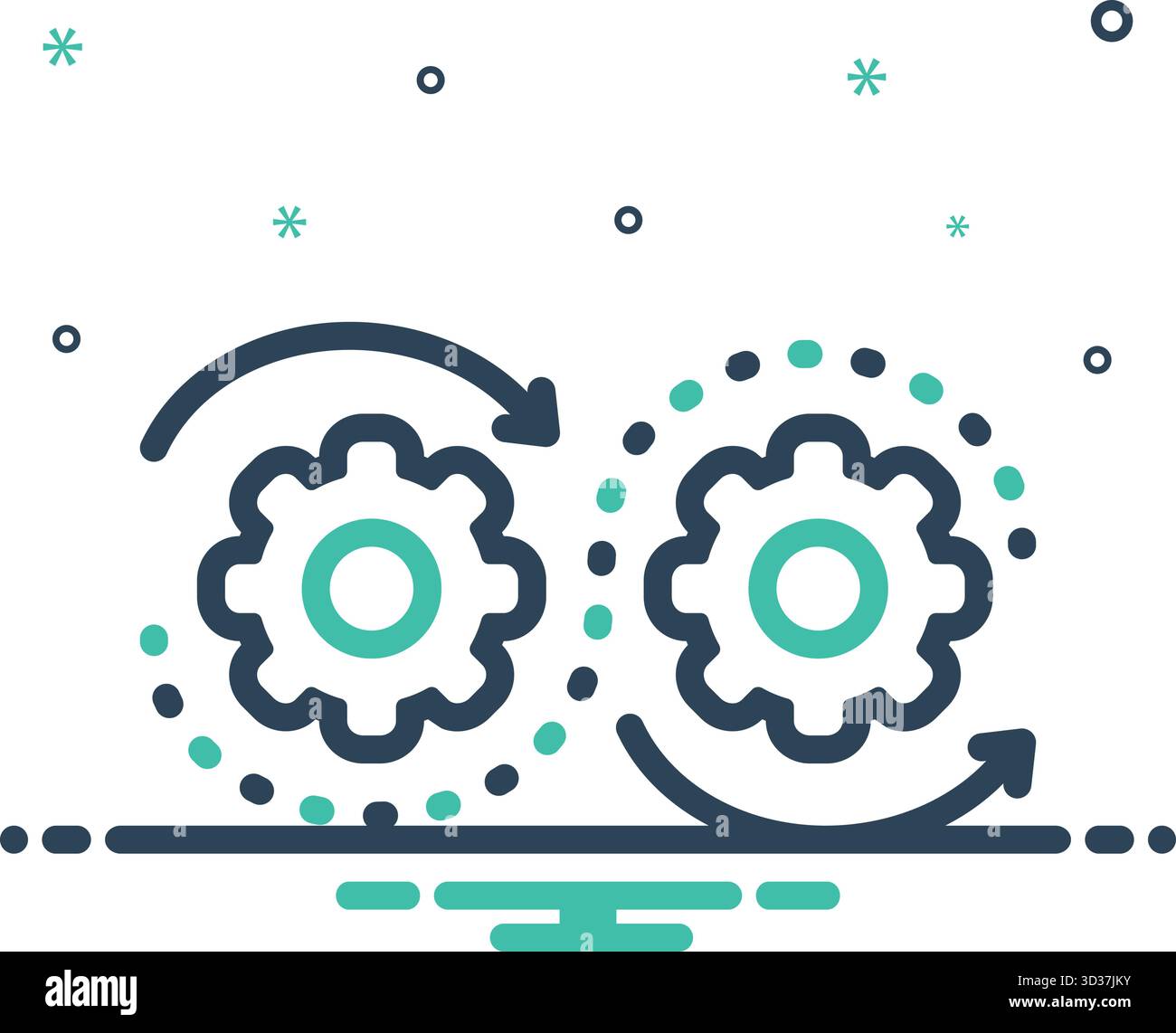Icon for automation, workflow Stock Vector