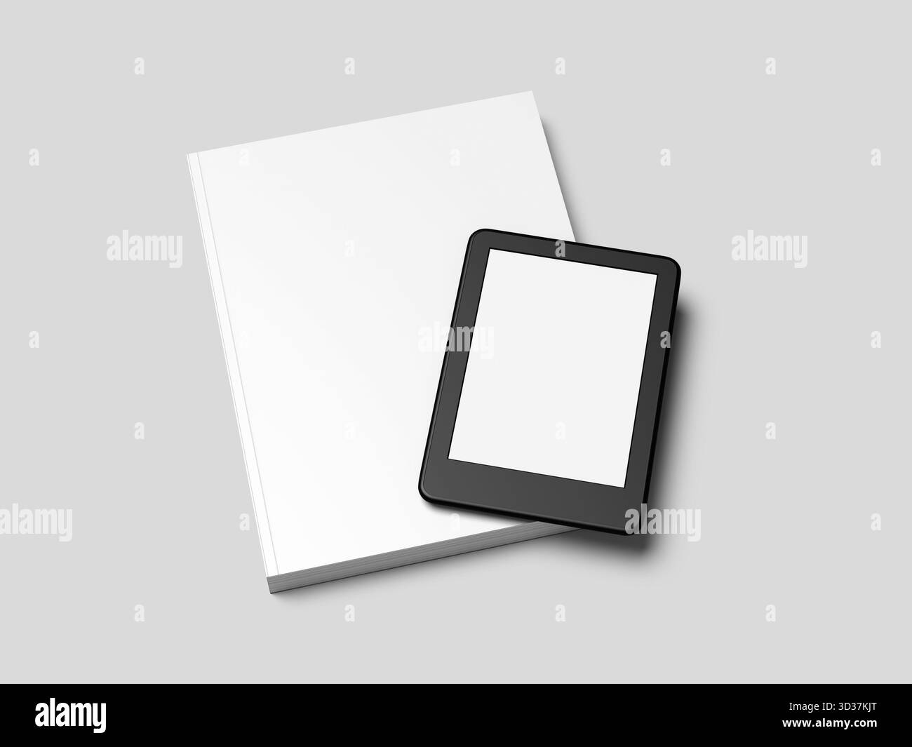 Top View Hardcover Book Mockup With Gold Filigree Cover Next to Black E ...