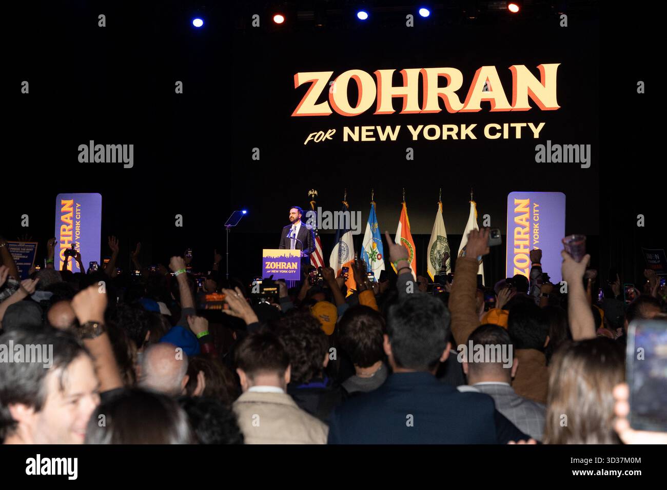 Zohran mamdani wins new york city mayoral race hi-res stock photography ...