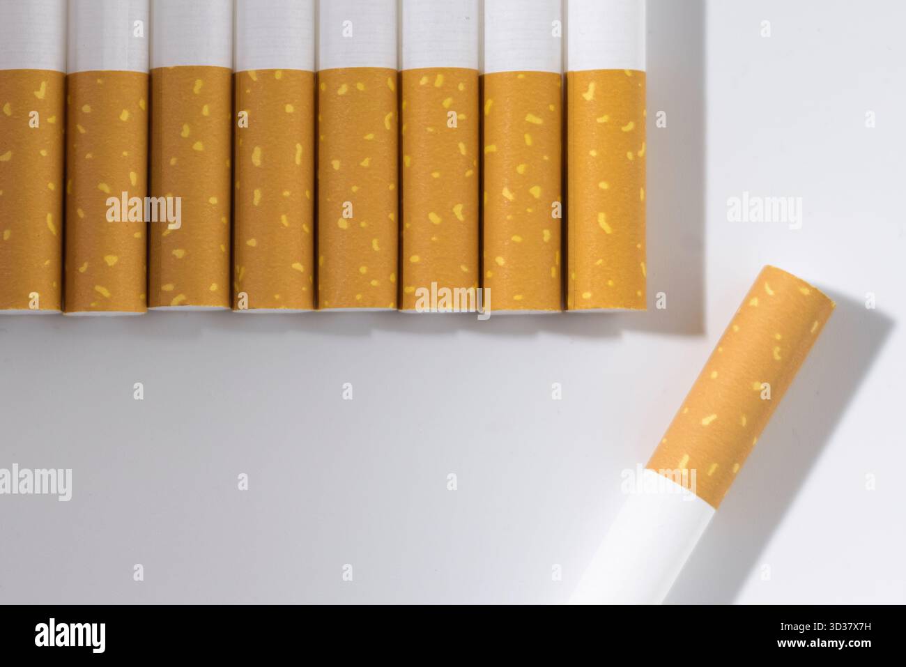 Composition with an ashtray and cigarettes Stock Photo