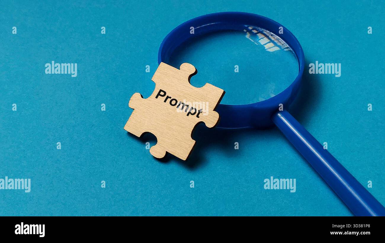 Prompt Engineering Concept for AI Generative Media and Technology Search Stock Photo