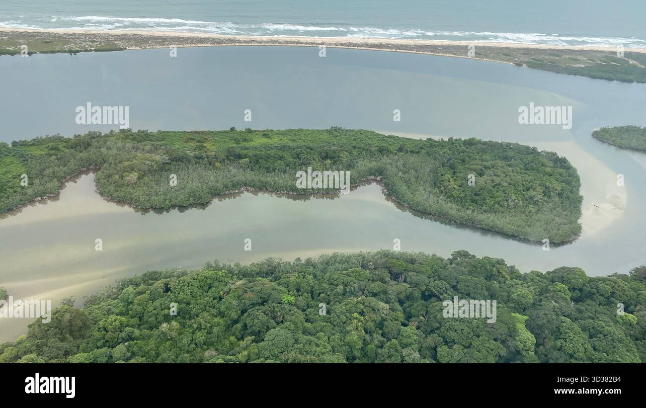 Skyline from helicopter shot, best nature in Africa - Smartphone Captured Stock Image