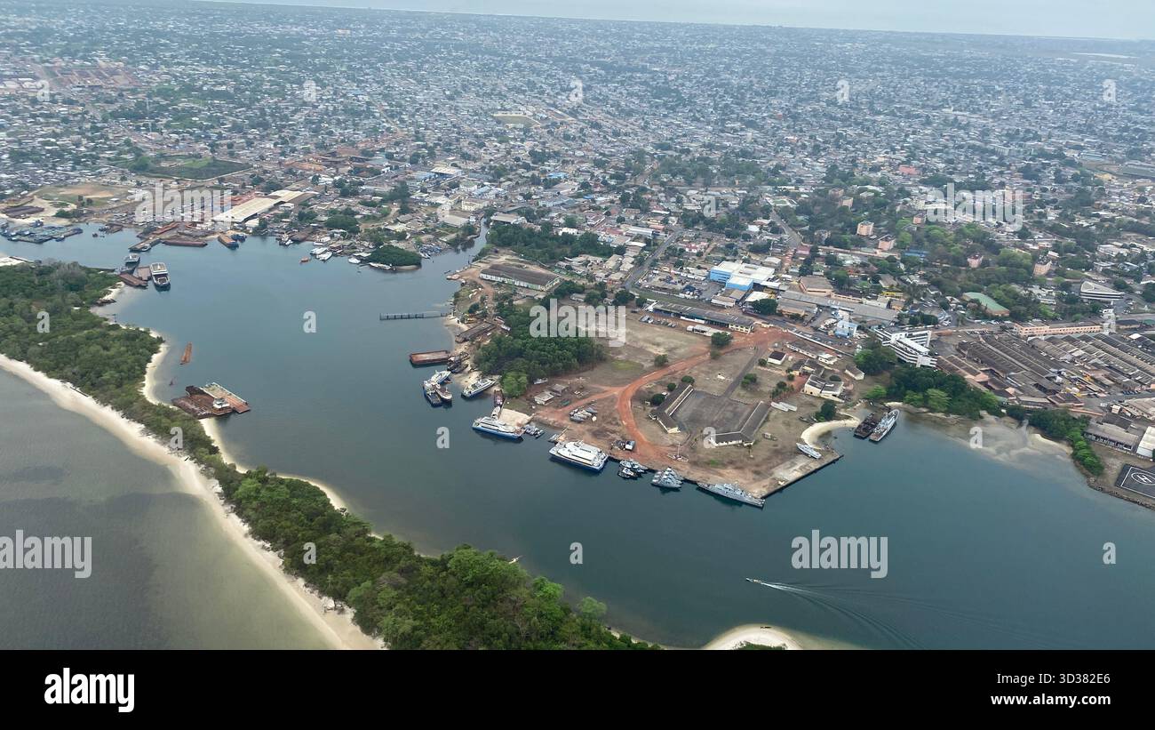 Skyline from helicopter shot, best nature in Africa - Smartphone Captured Stock Image