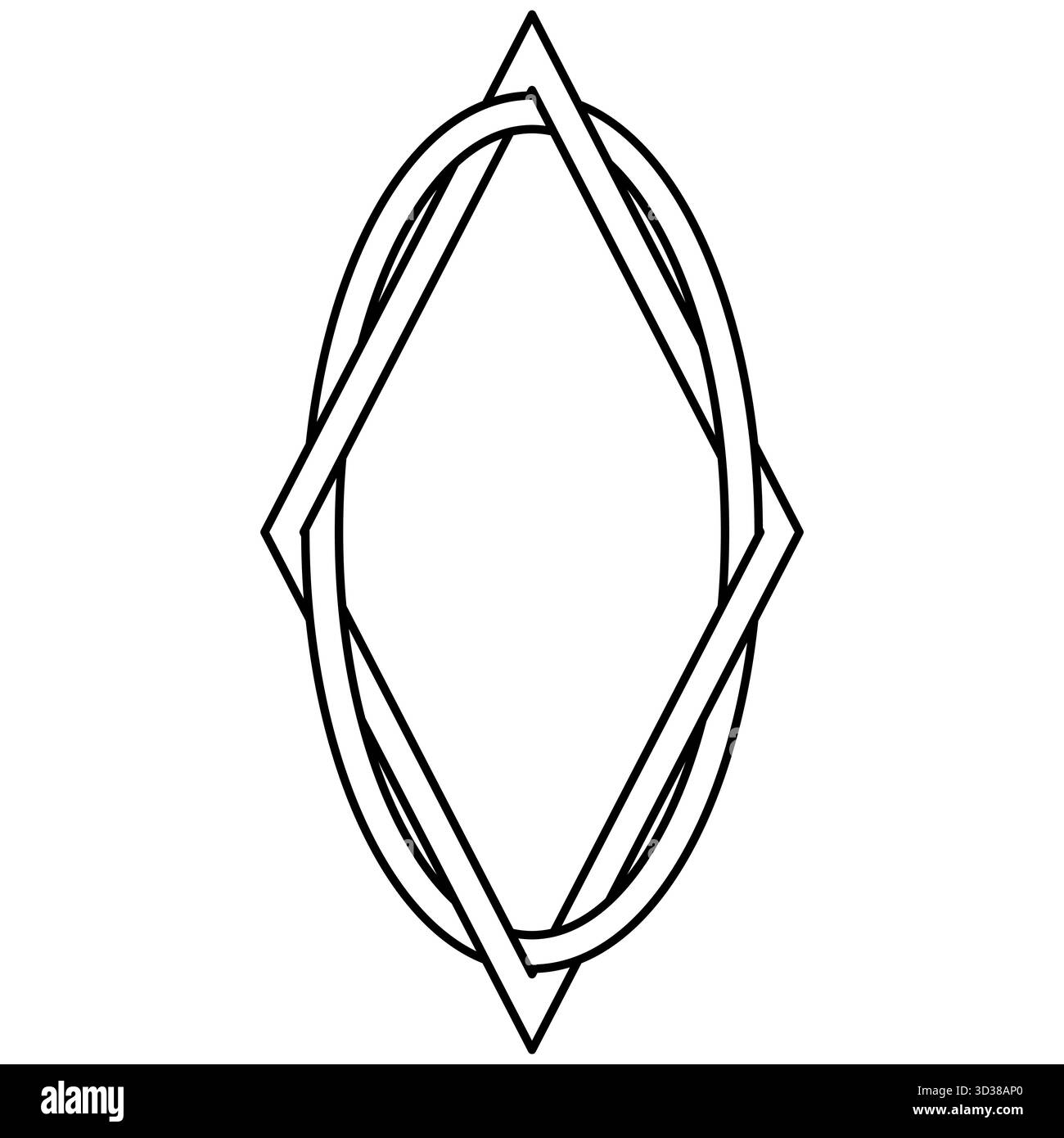 Geometric diamond and ellipse Intersecting pattern with symmetry and ...