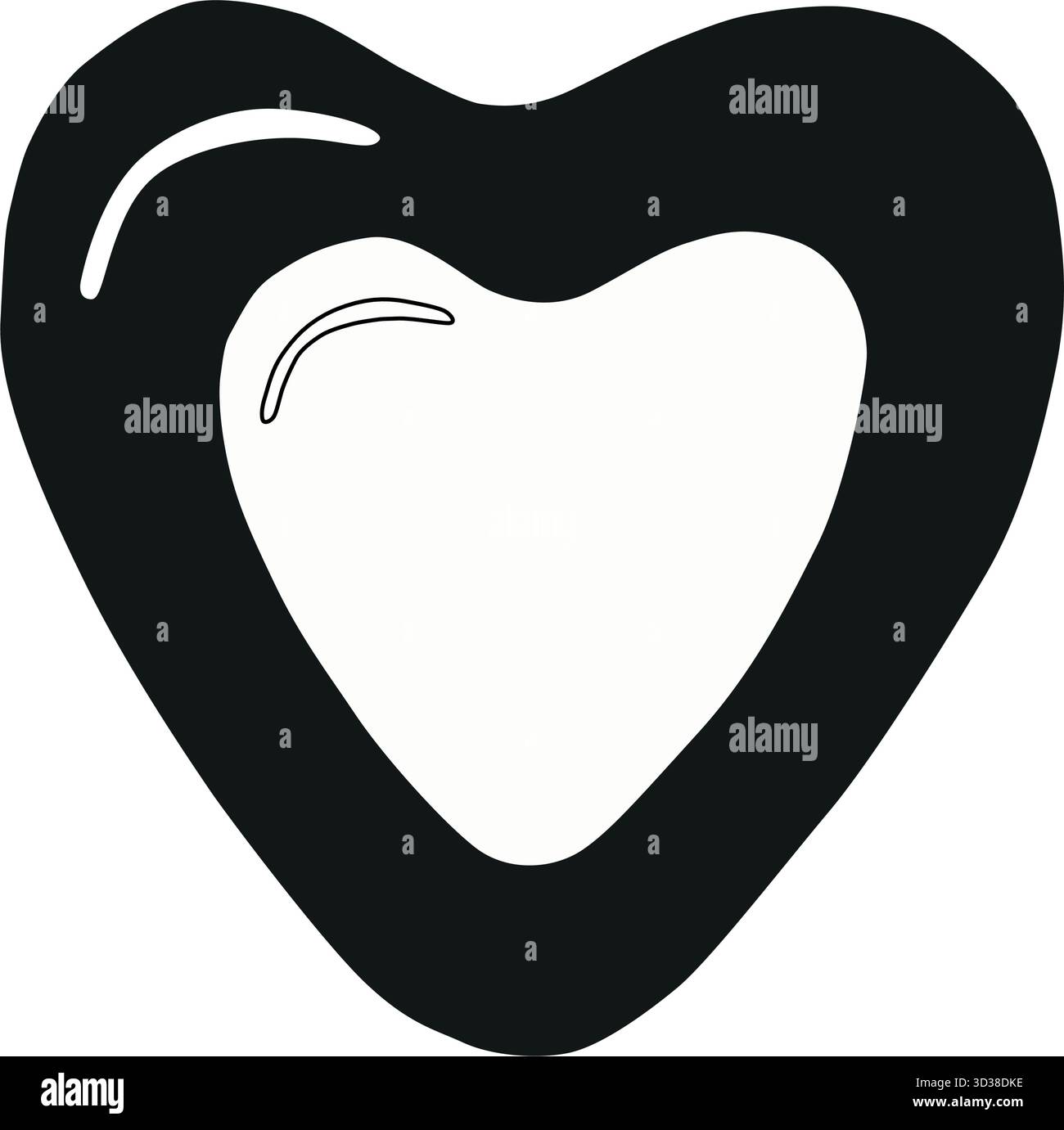 Candy heart line style Stock Vector Images - Alamy