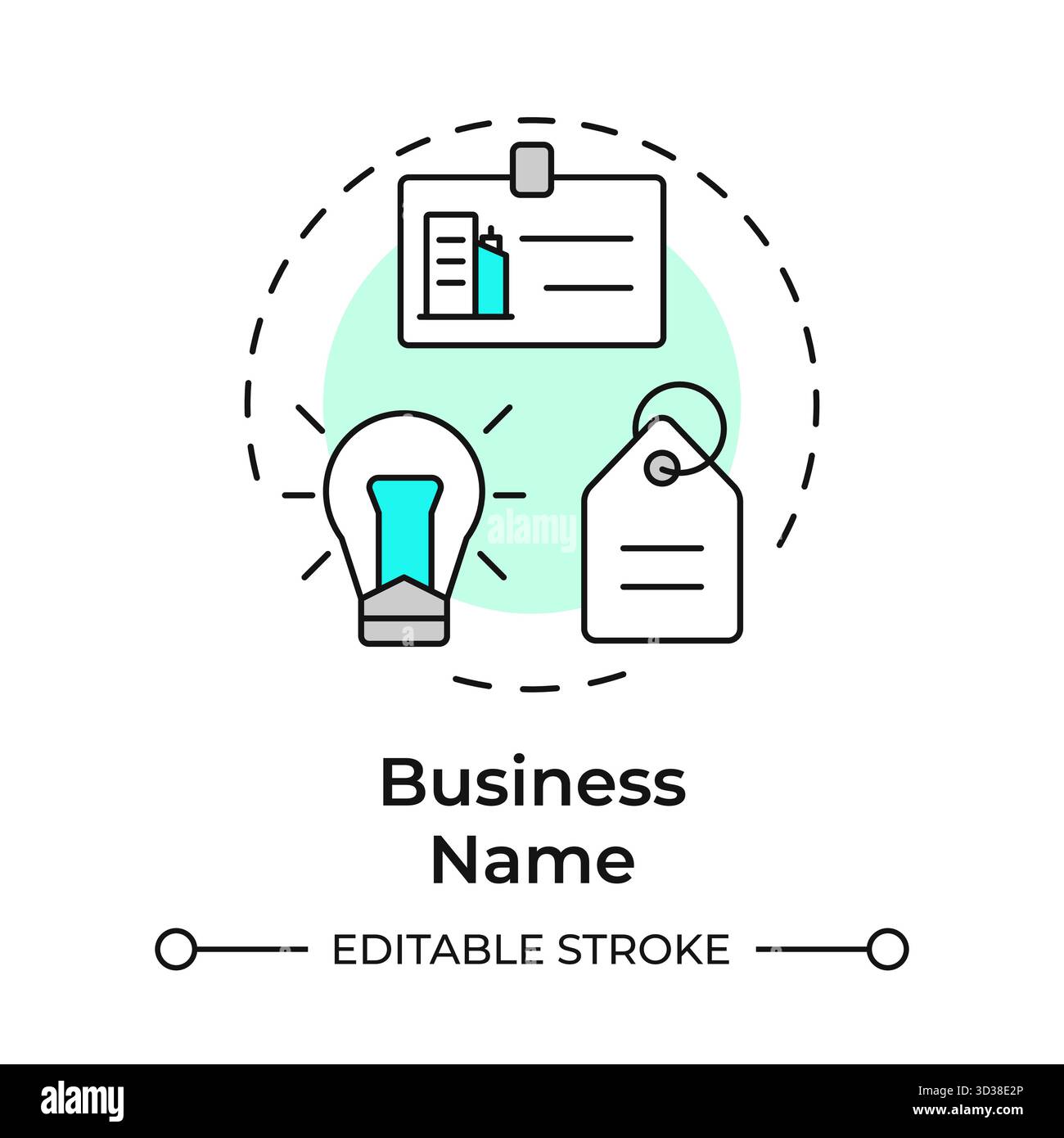 Business name multi color concept icon Stock Vector