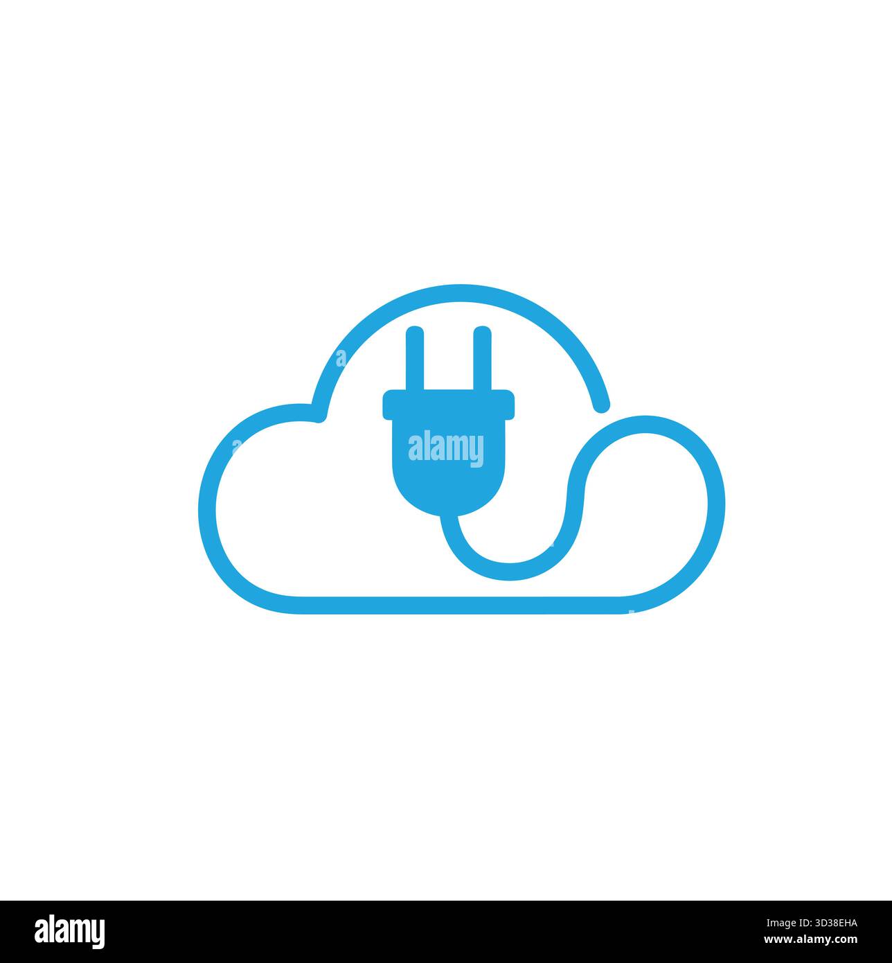 Cloud plug electric logo vector symbol design illustration Stock Vector