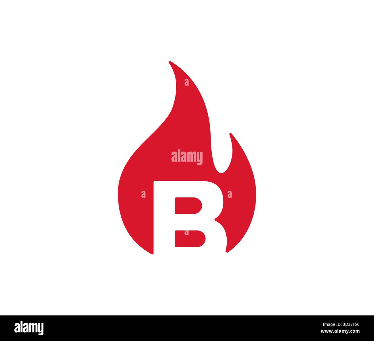 Creative letter b and fire logo vector icon symbol illustration Stock Vector