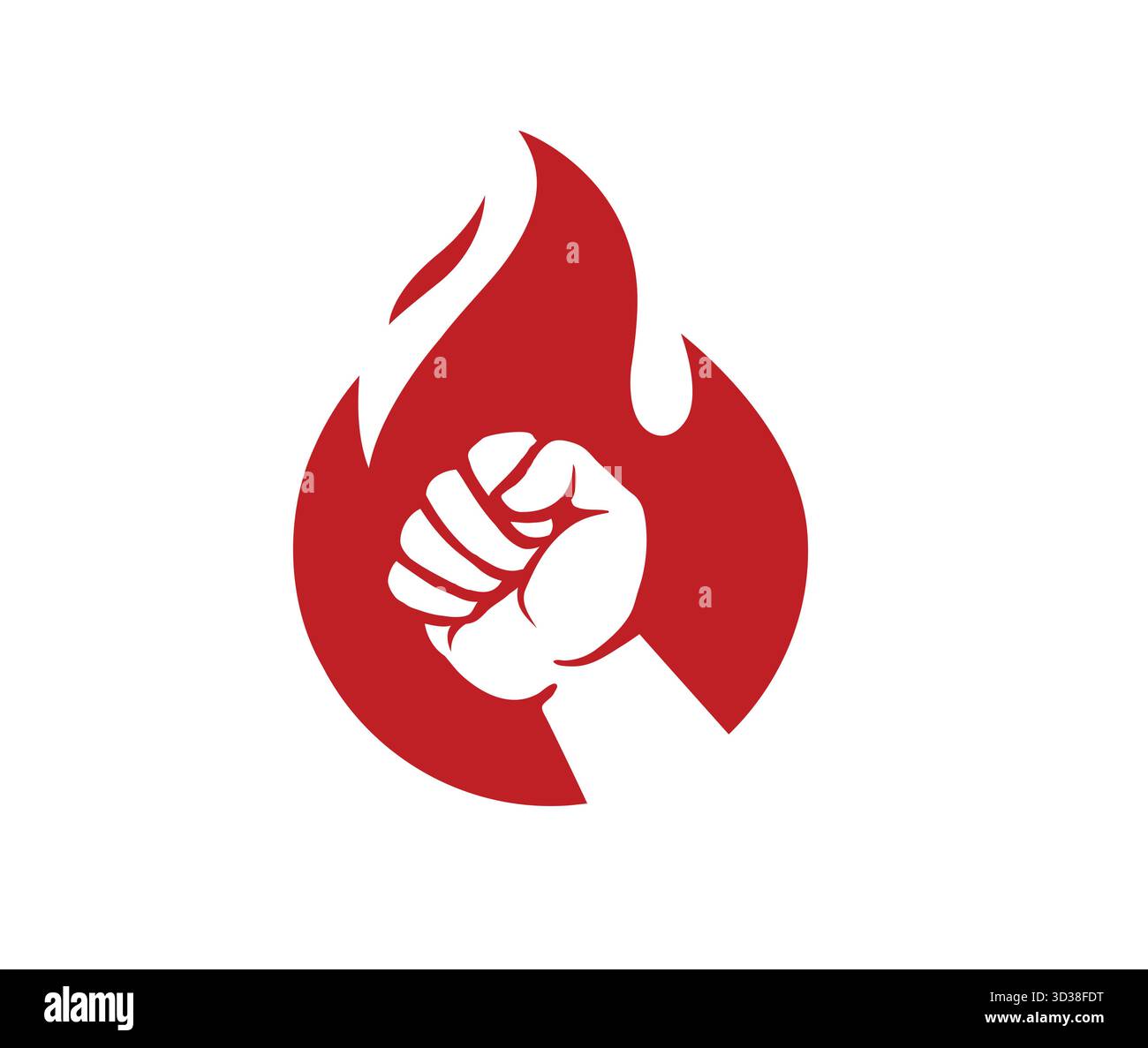 creative fits and fire revolution symbol logo vector design icon ...