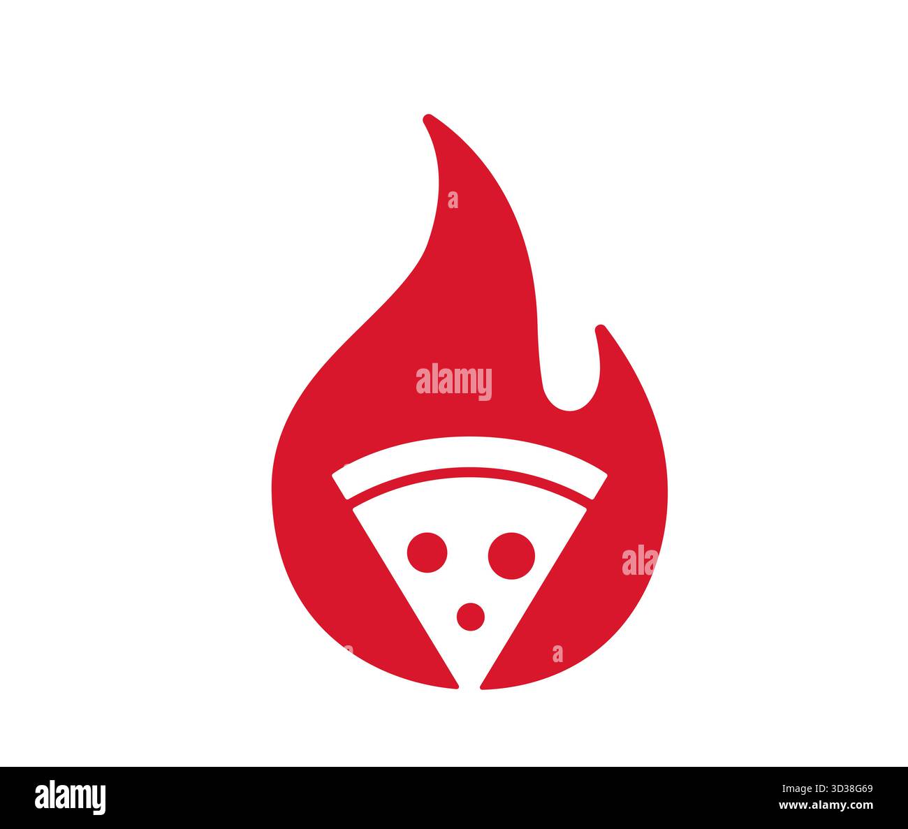 creative fire shape and pizza logo vector icon symbol Stock Vector