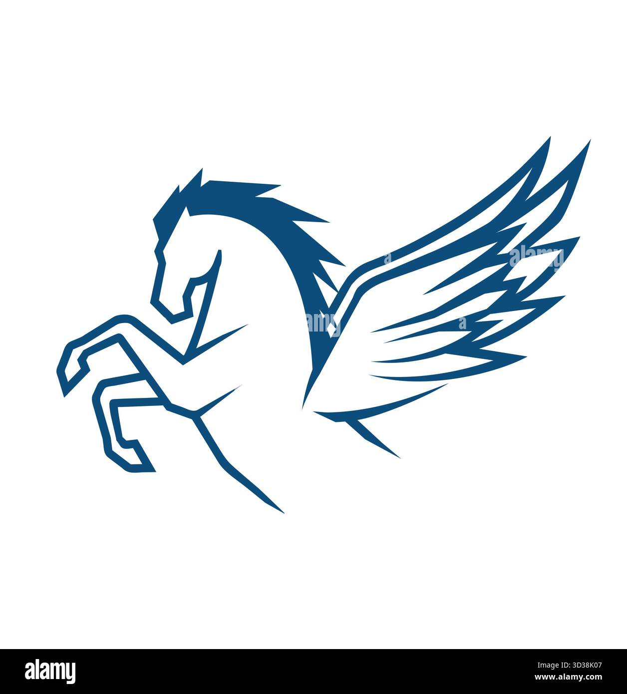 creative horse pegasus logo vector design Stock Vector