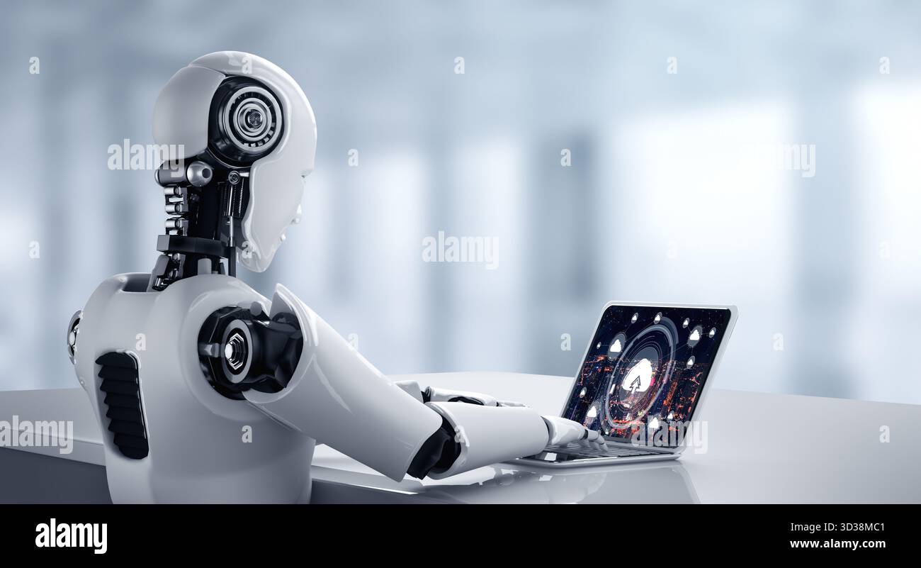Cloud computing software for modish remote work and personal data storage Stock Photo