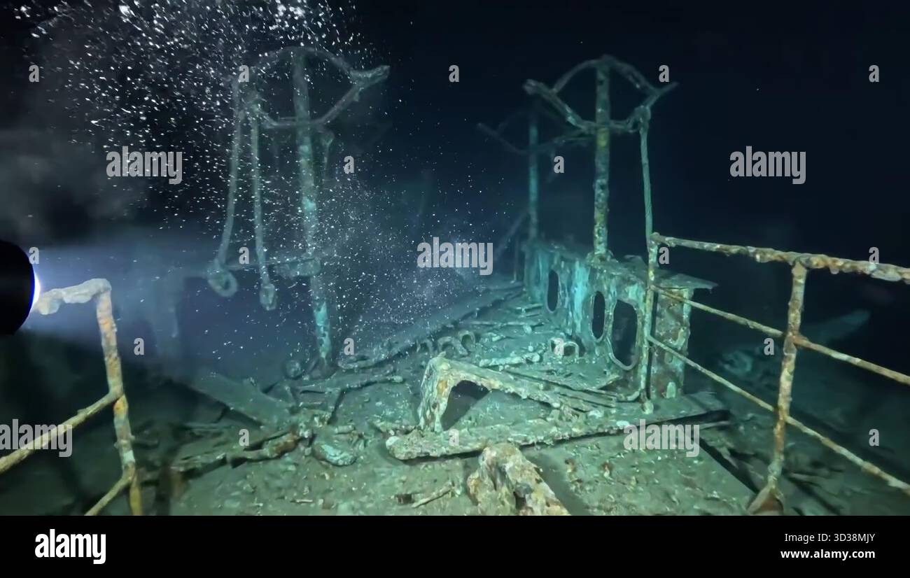 First Titanic Rov ROV Exploring a Deep Sea Titanic Wreck 2026 Stock Photo - Alamy