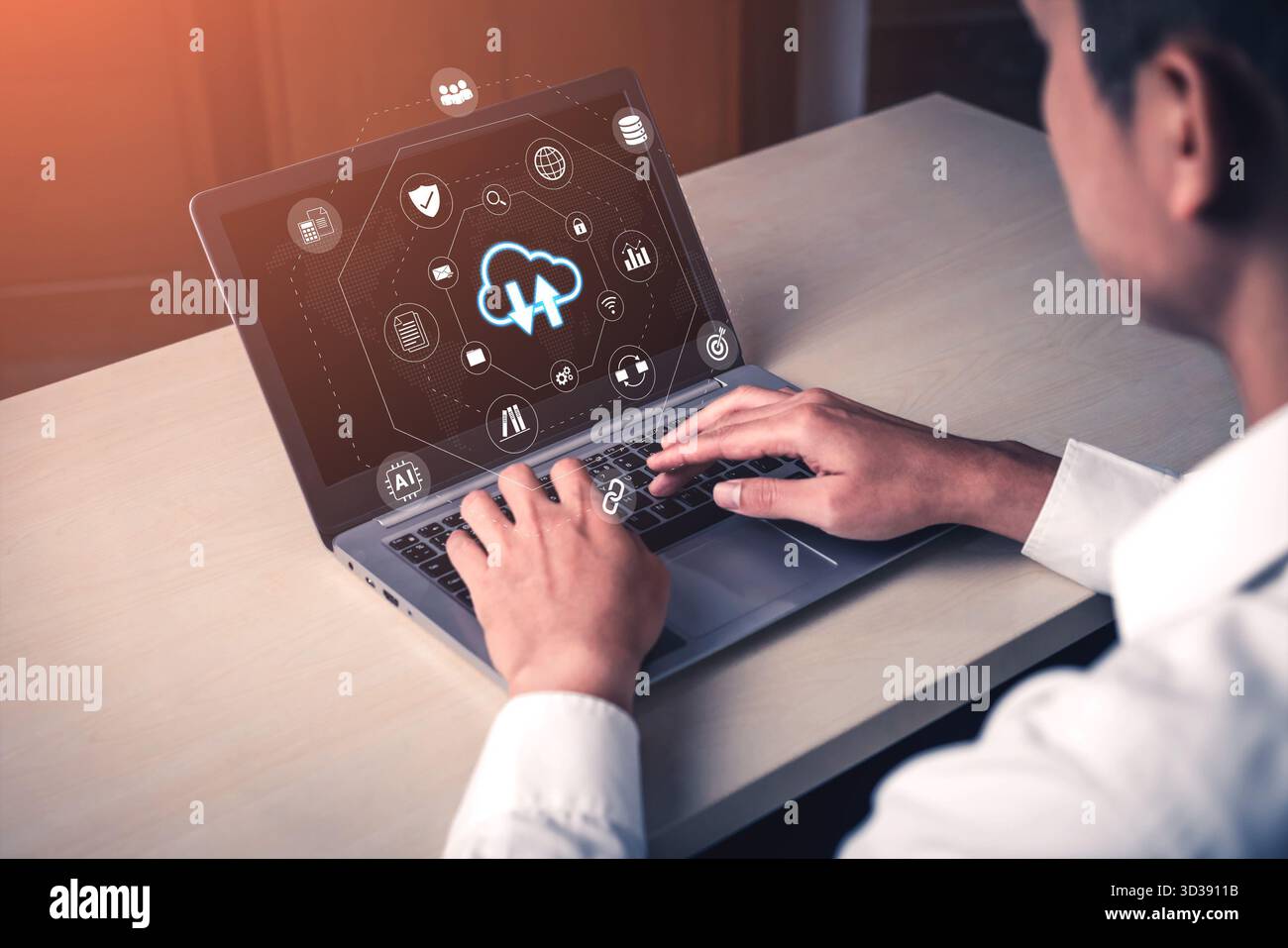 Cloud storage improves digital file management, enhances data access, and supports secure collaboration Parse Stock Photo