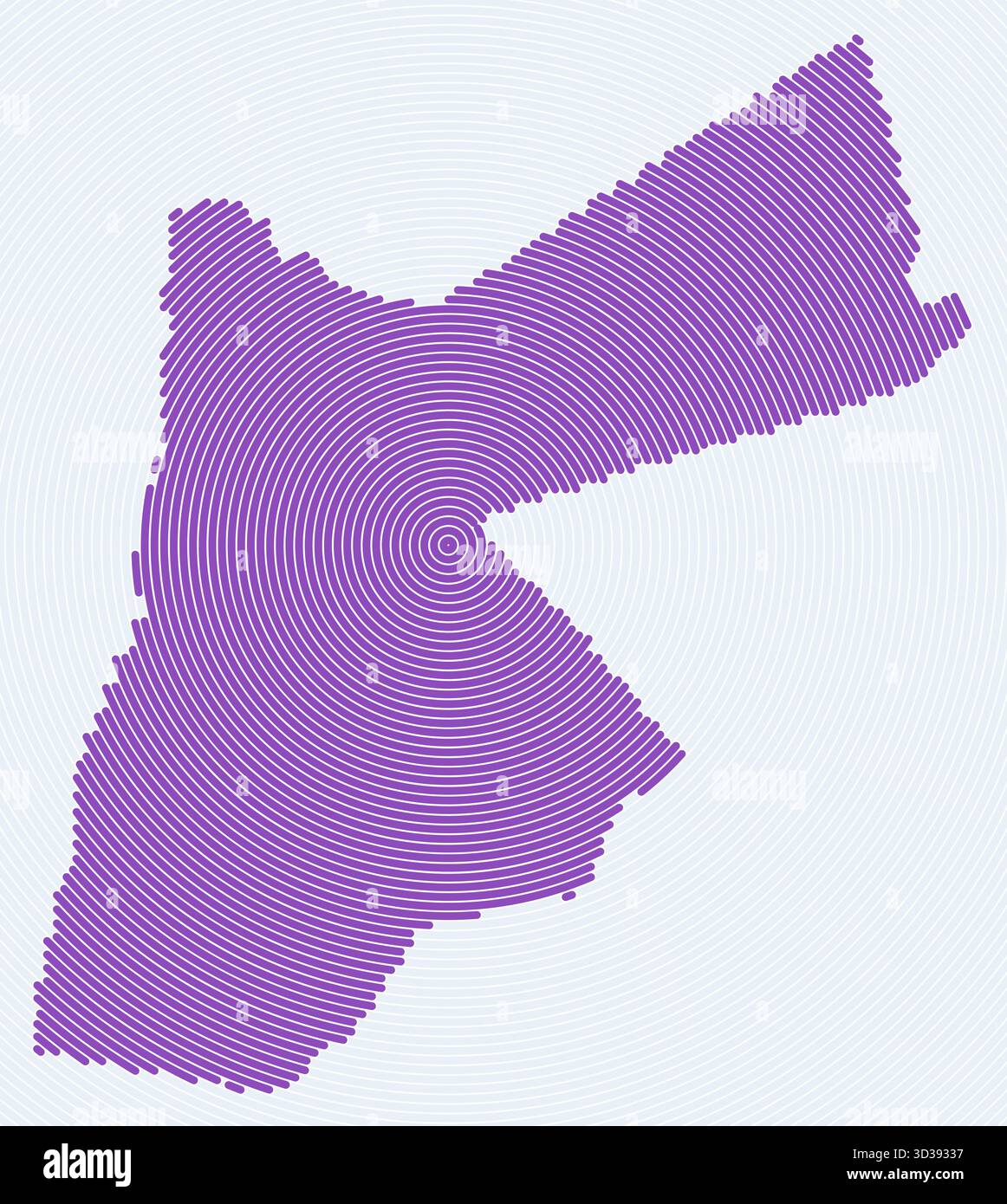 Jordan shape rings. Country map formed by stacked circles. Jordan ...