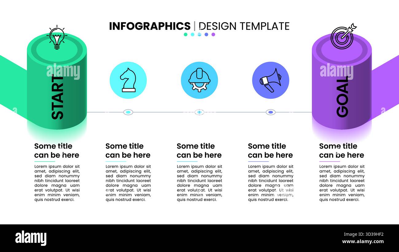 Infographic template with icons and 5 options or steps. Path. Can be ...
