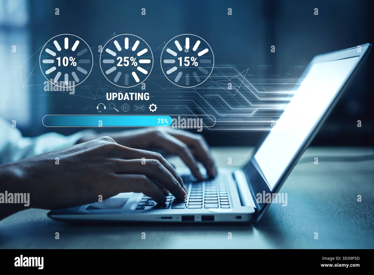 Progress bar showing status percentage hi-res stock photography and ...