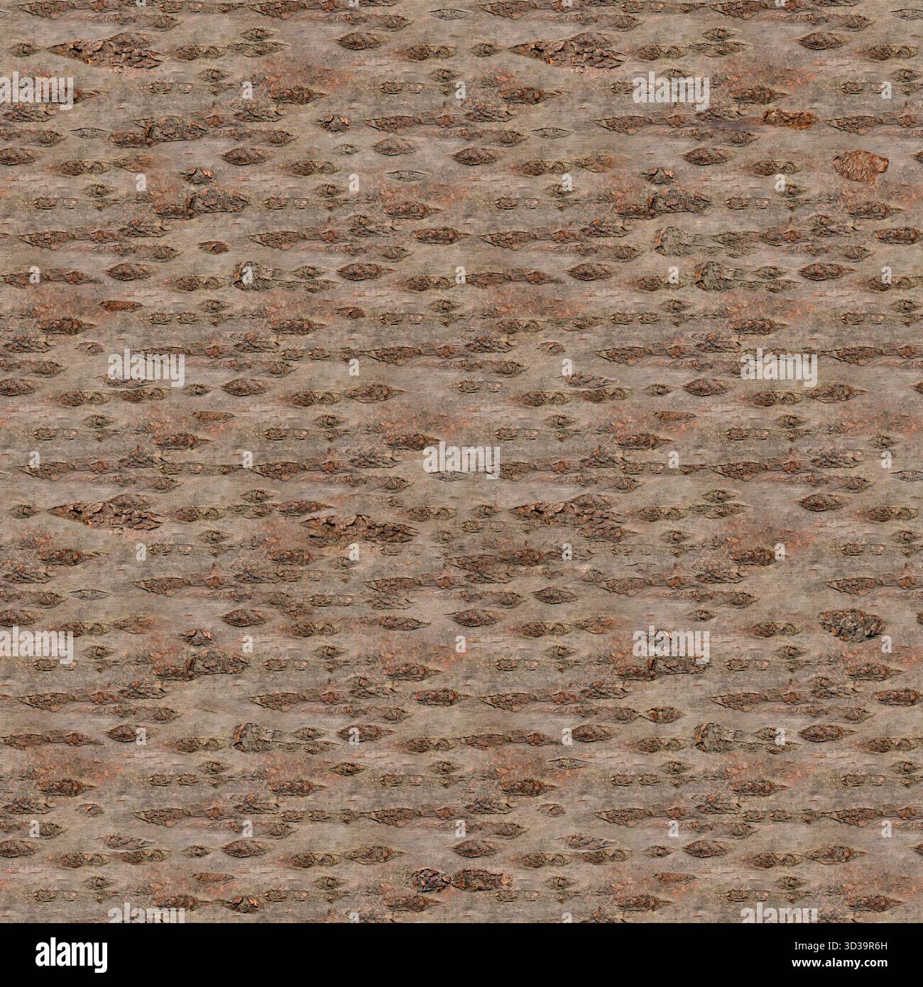 Cherry Tree Bark Seamless Texture Background Pattern Stock Photo