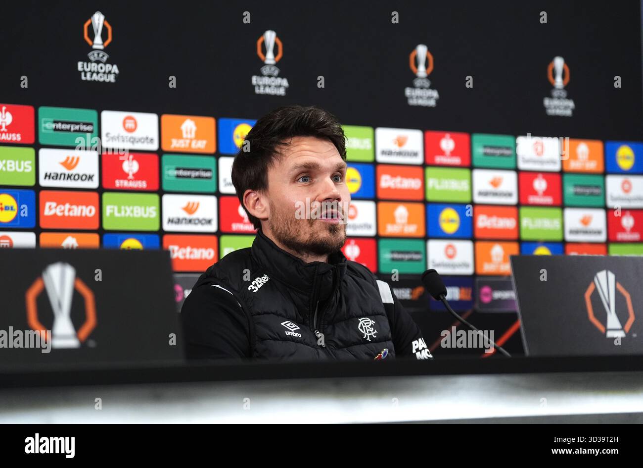 Danny Rohl Rangers Fc Training Rangers manager Danny Rohl during a press conference at the Rangers ...