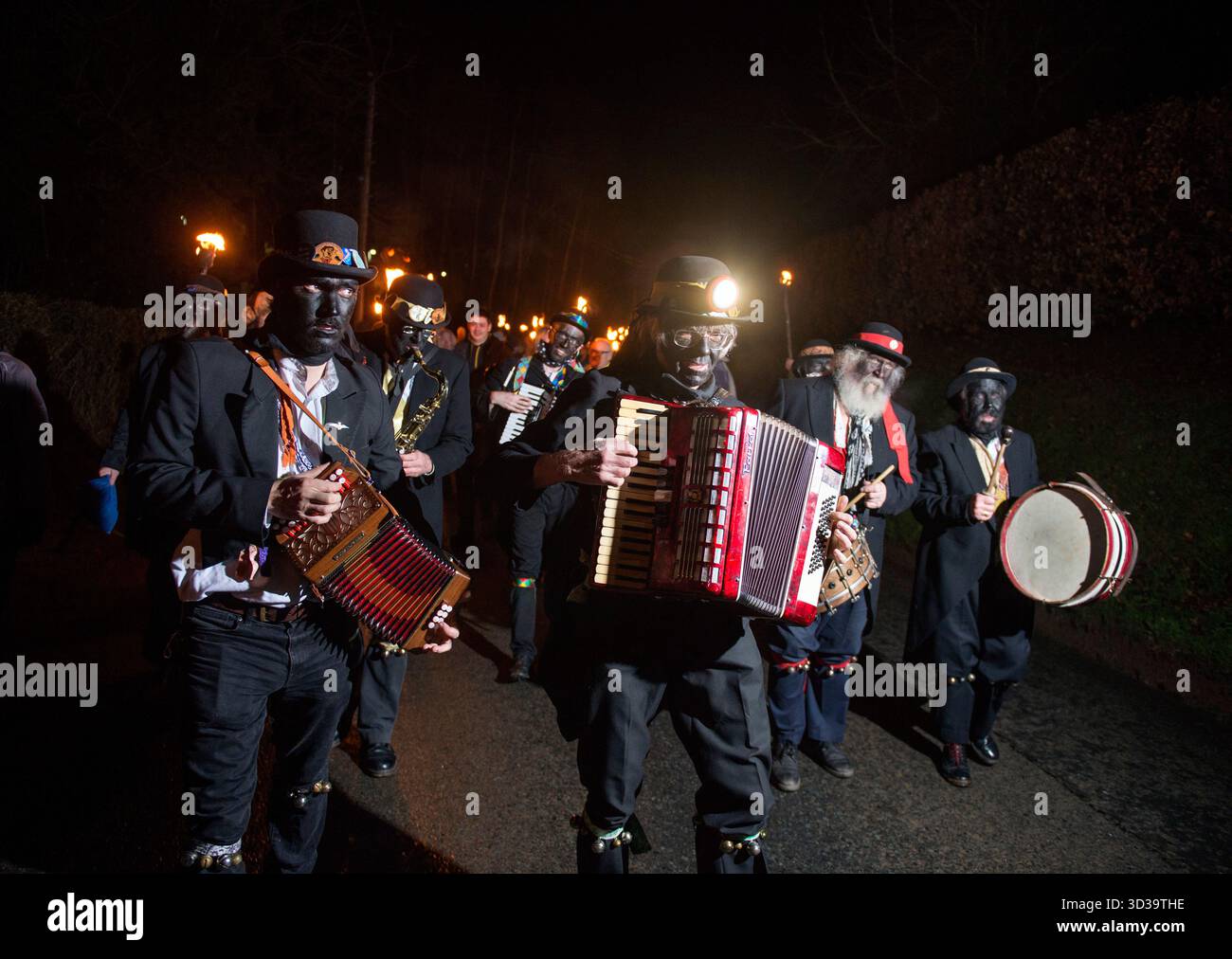 The Silurian Morris Men lead the Wassail procession to the blessing of ...