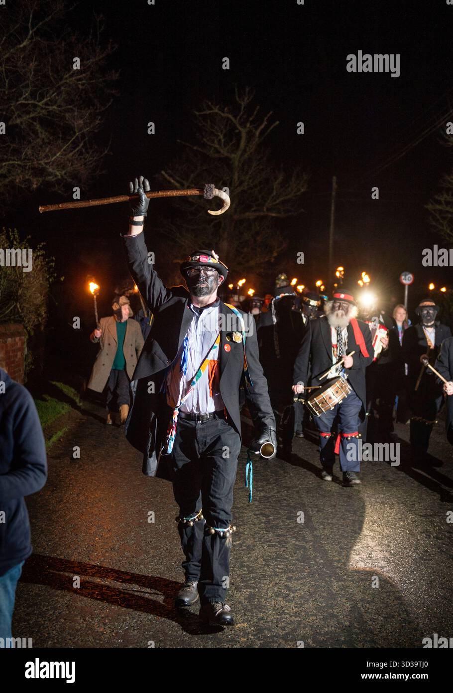 The Silurian Morris Men lead the Wassail procession to the blessing of ...