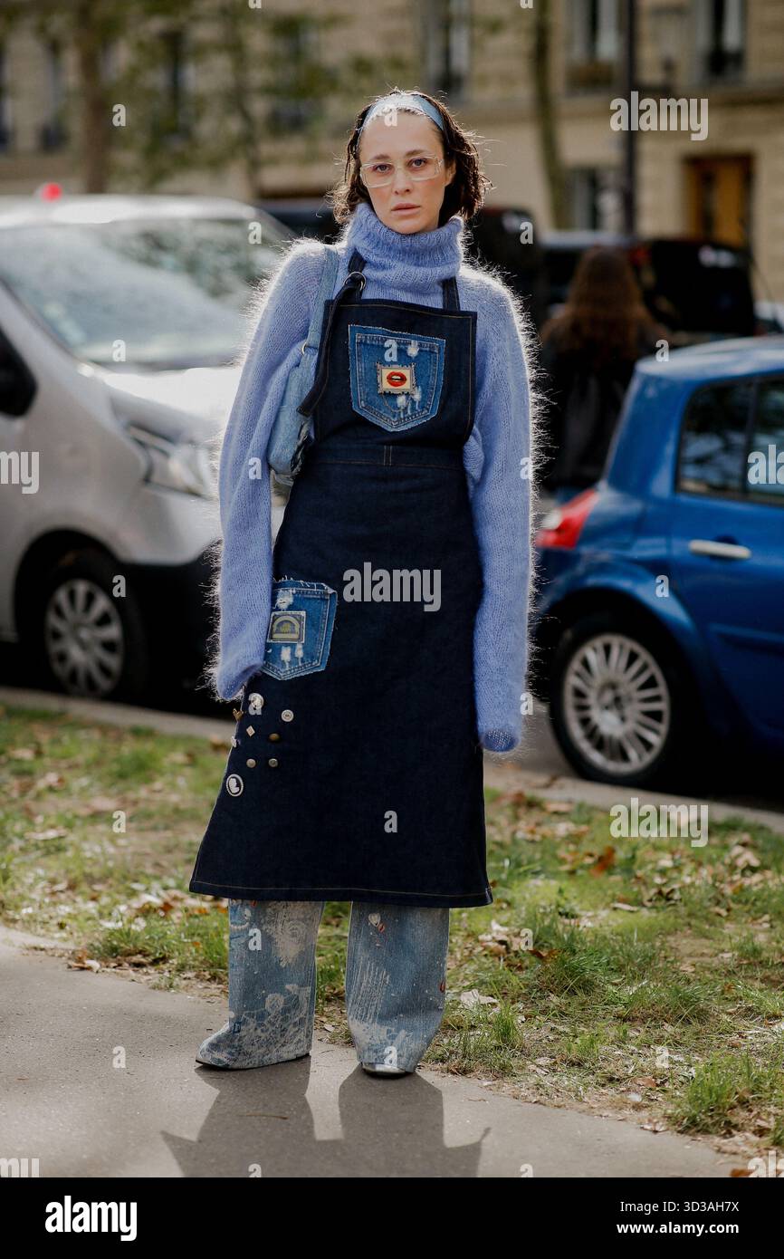 Street style, Yuliya Ivko arriving at Rabanne Spring Summer 2026 ready ...